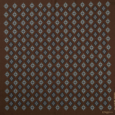 DARK BROWN WOOL, CASHMERE AND SILK SCARF 65