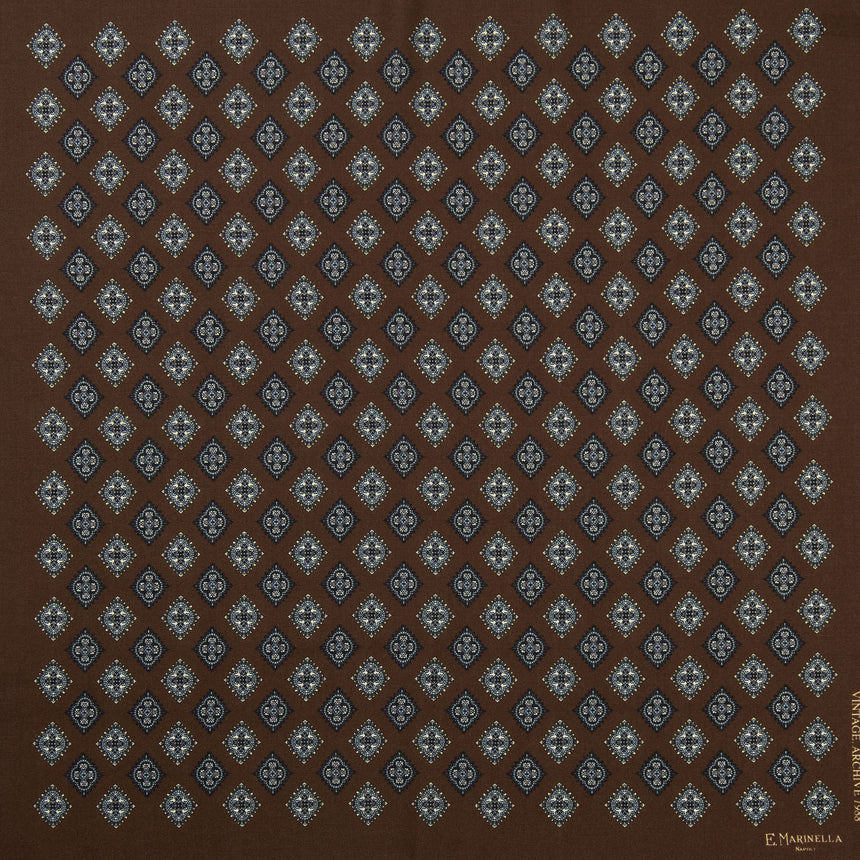DARK BROWN WOOL, CASHMERE AND SILK SCARF 65
