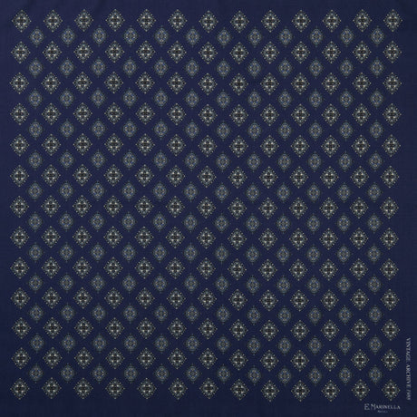 DARK BLUE WOOL, CASHMERE AND SILK SCARF 65
