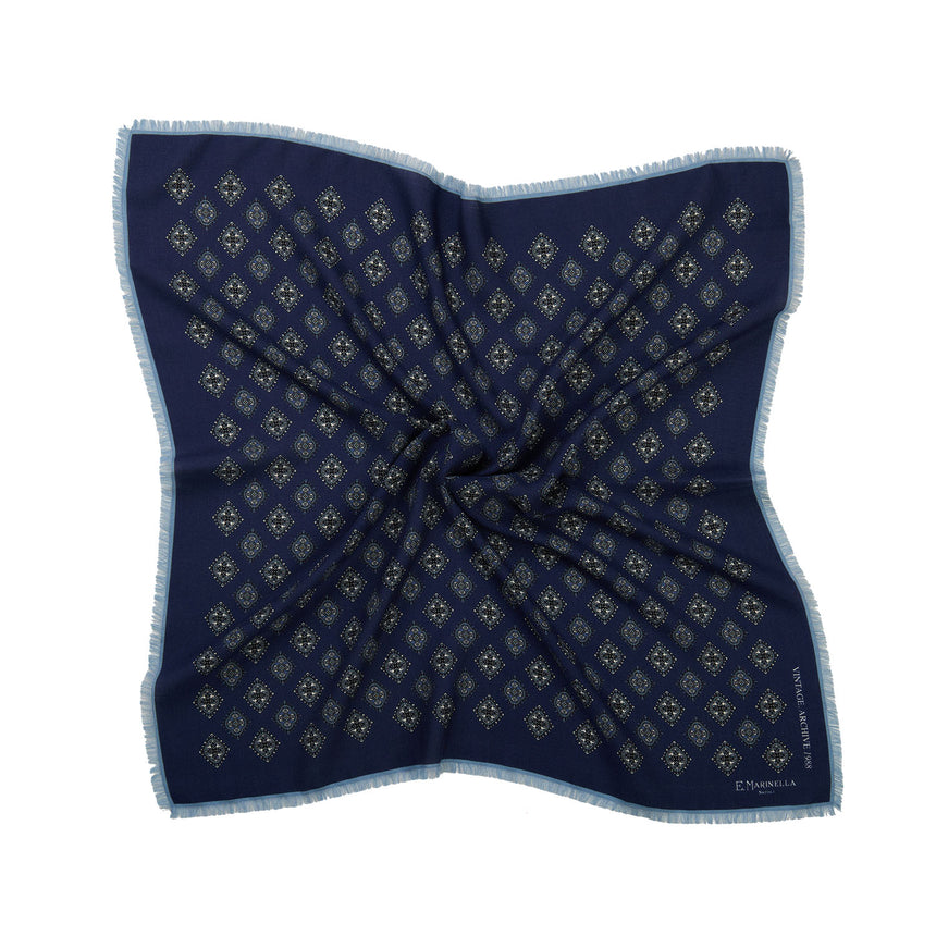 FOULARD IN LANA, CASHMERE E SETA 65 MARRONE SCURO
