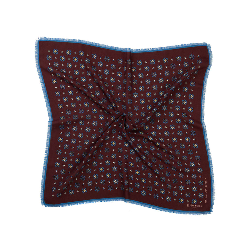 BURGUNDY WOOL, CASHMERE AND SILK SCARF 65