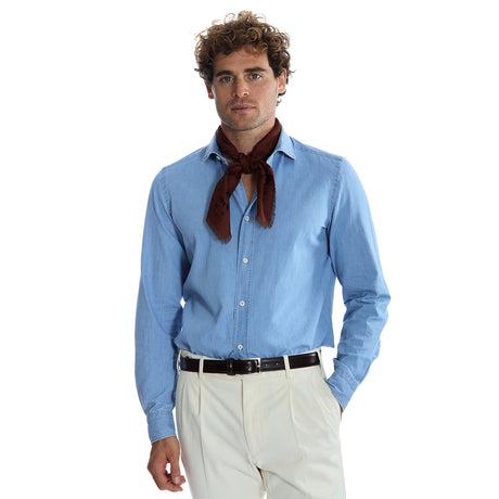 BROWN WOOL, CASHMERE AND SILK SCARF 65