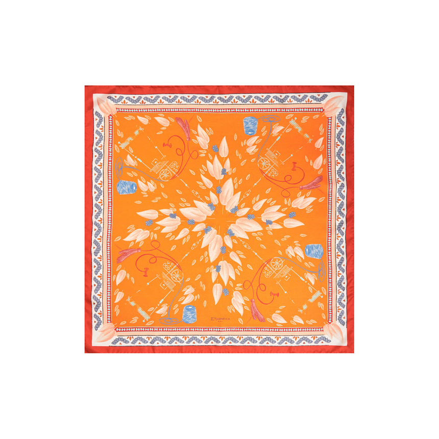 SILK AND ORANGE FIBER SCARF