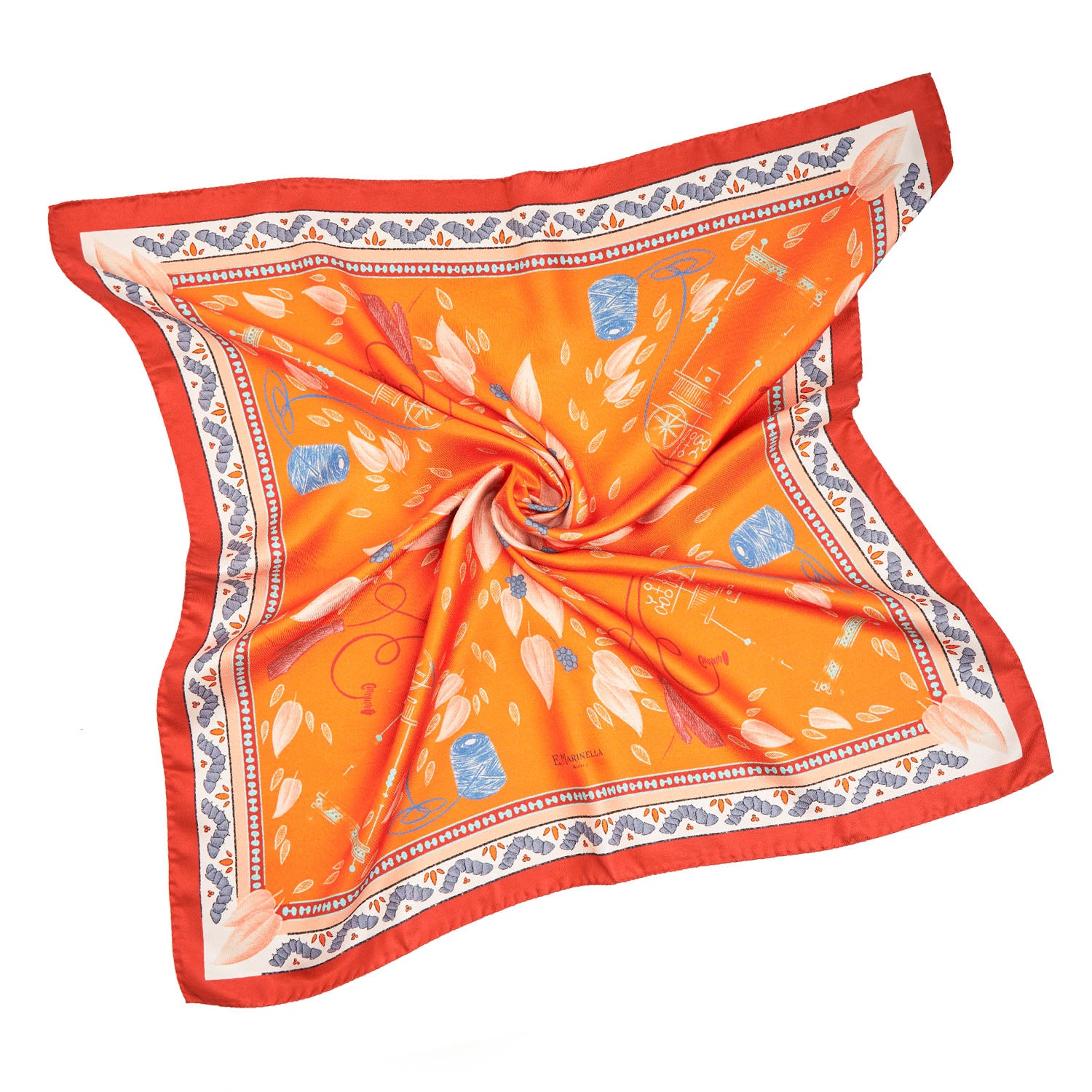 Silk And Orange Fiber Scarf - Orange Fiber Collection – E.Marinella