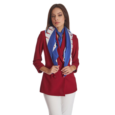 FOULARD IN SETA 90 BLU