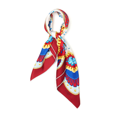 BURGUNDY SILK SCARF 90