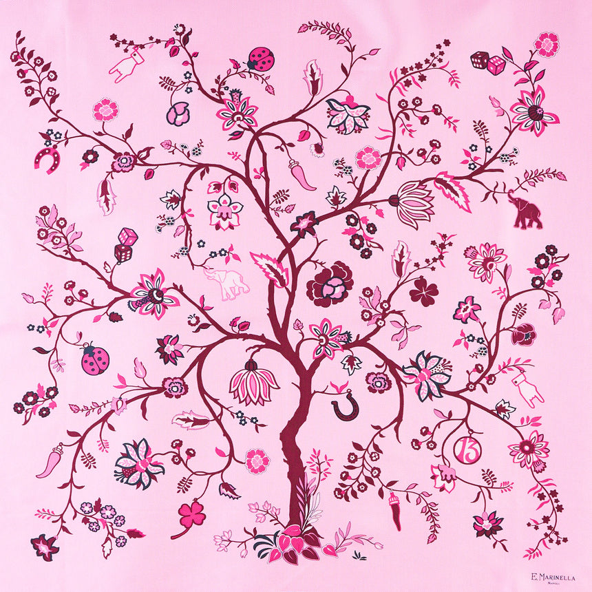 BURGUNDY SILK SCARF 90