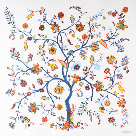 FOULARD IN SETA 90 BLU