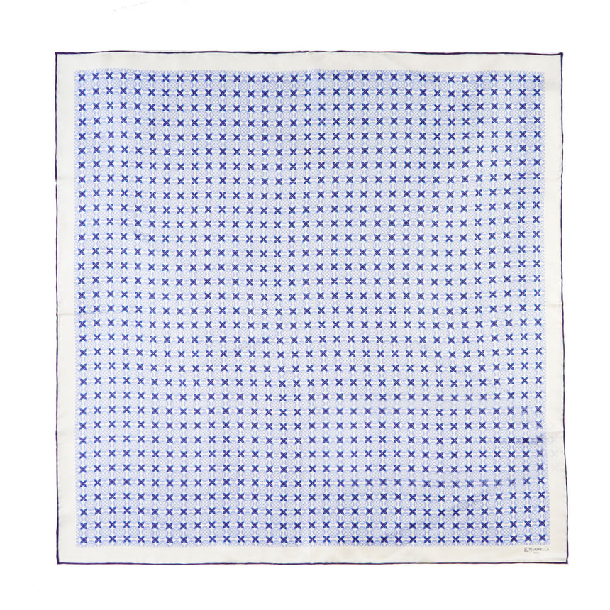 FOULARD IN SETA 90 BLU