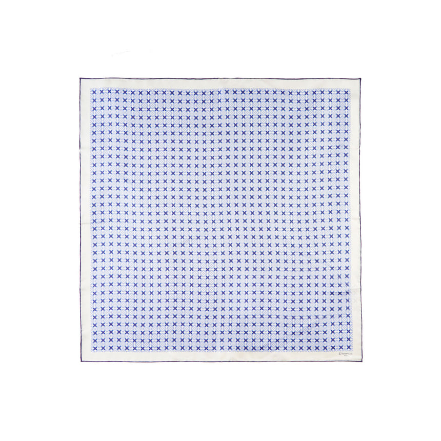 FOULARD IN SETA 90 BLU