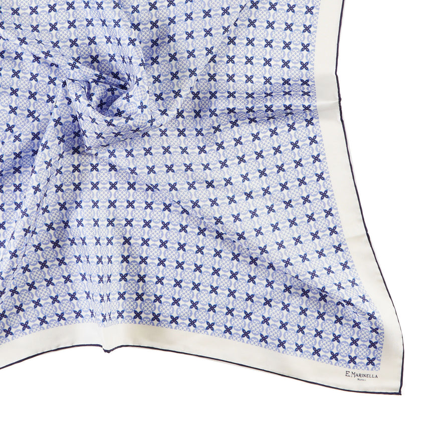 FOULARD IN SETA 90 BLU