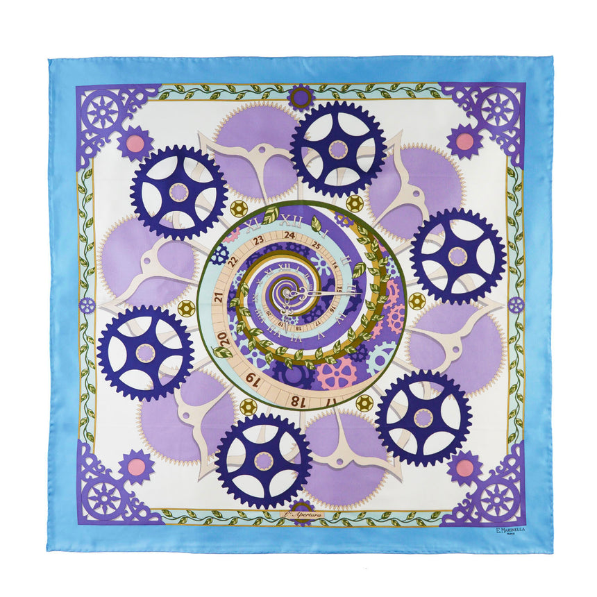 BLUETTE SILK SCARF 90