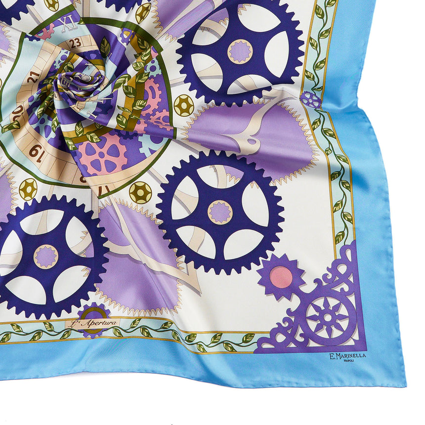 BLUETTE SILK SCARF 90