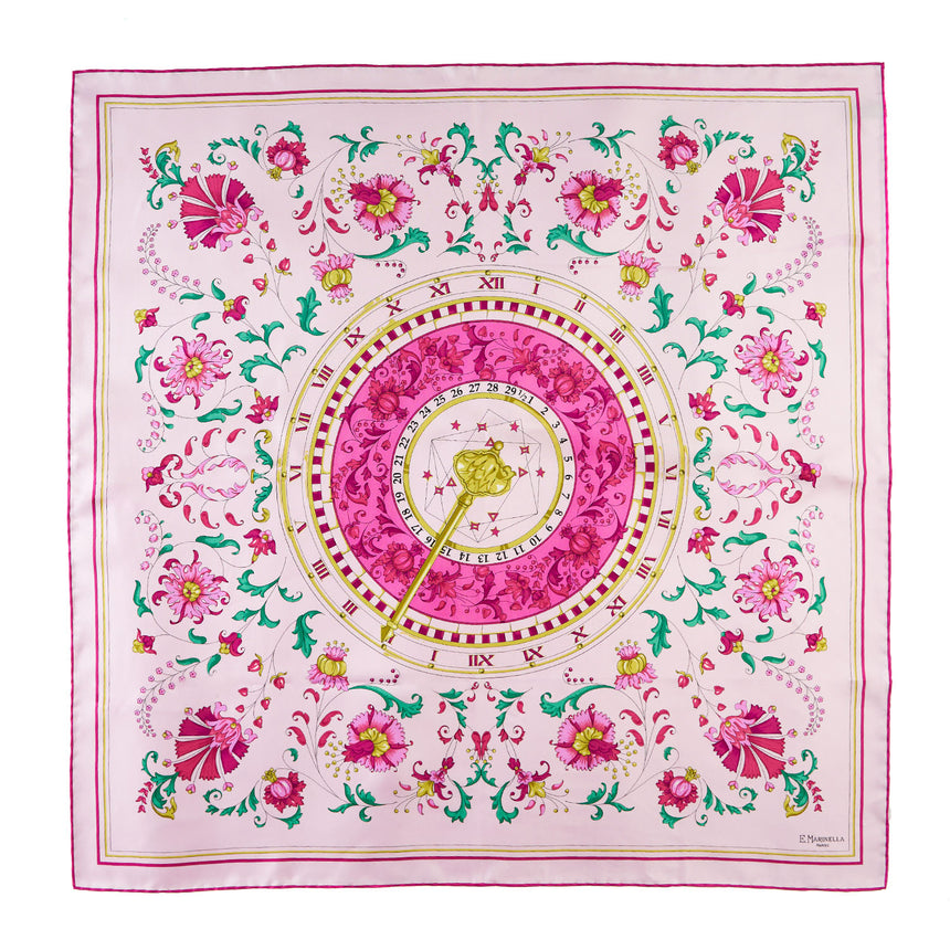 FOULARD IN SETA 90 ROSA