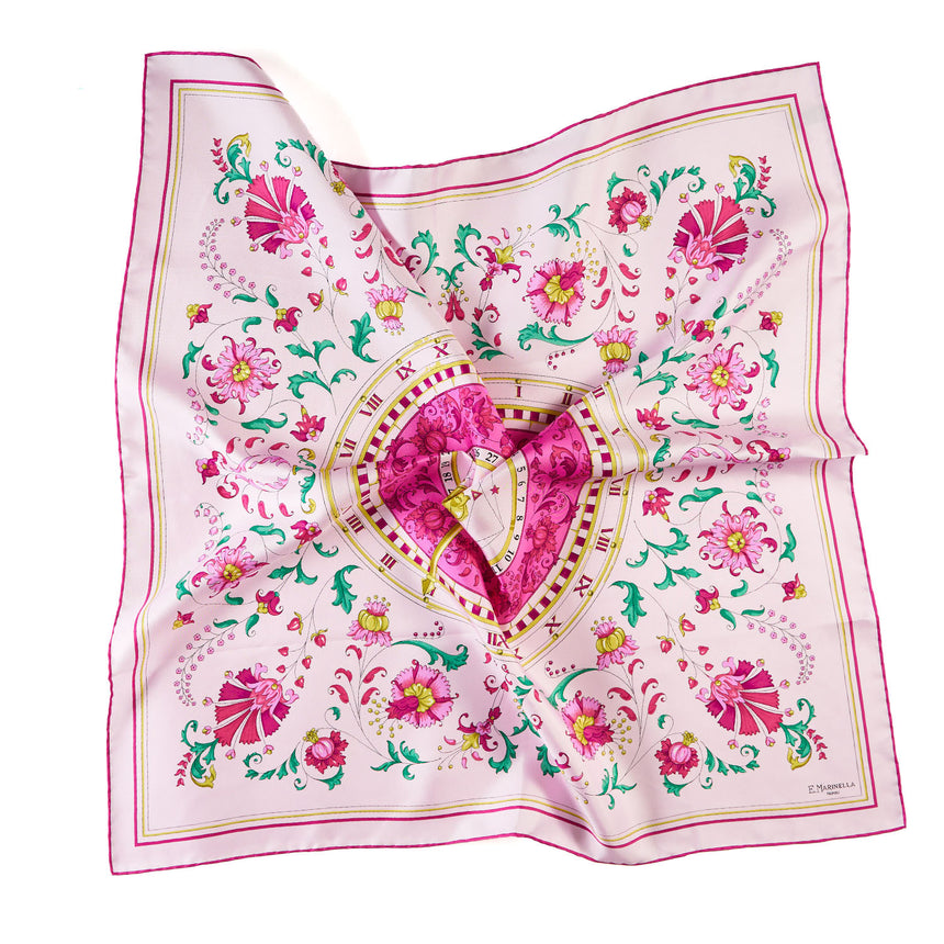 FOULARD IN SETA 90 ROSA