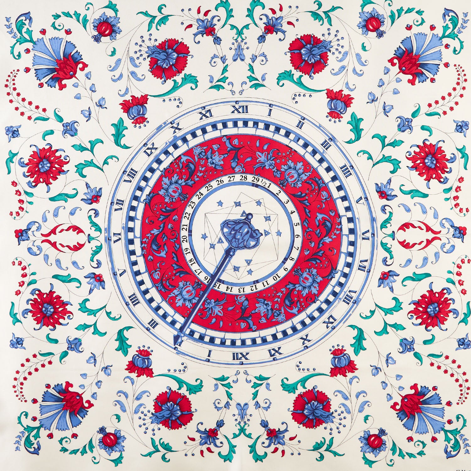 Blue Silk Scarf 90 - A Summer In Capri – E.Marinella