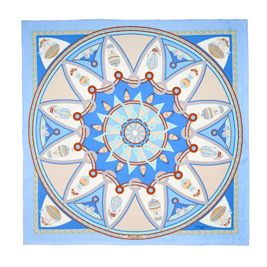 LIGHT BLUE SILK SCARF 90