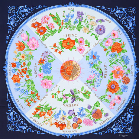 LIGHT BLUE SILK SCARF 90