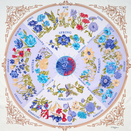 FOULARD IN SETA 90 AZZURRO