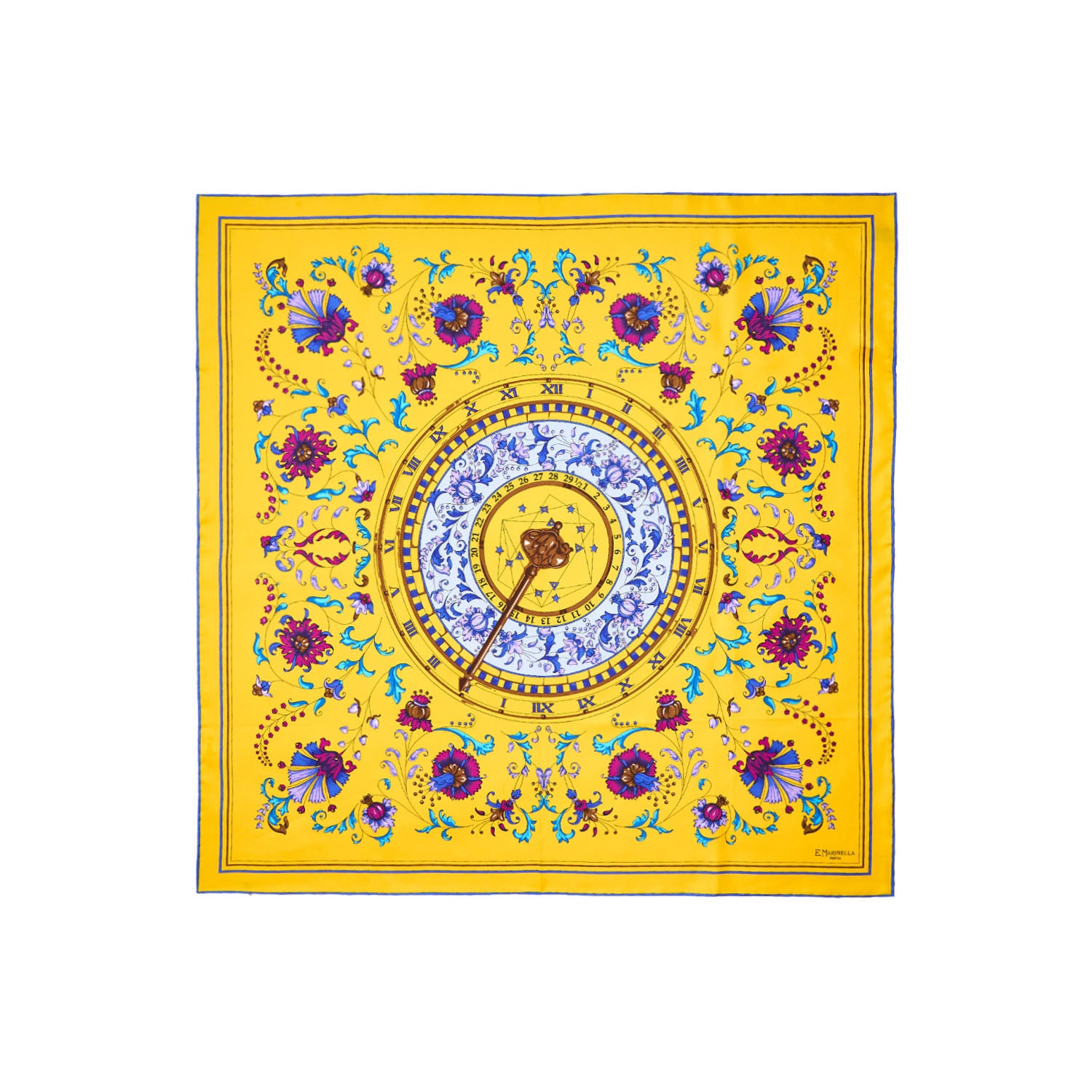 E. Marinella シルクスカーフ 90cm Yellow Silk Scarf 90 - A Summer In Capri – E.Marinella