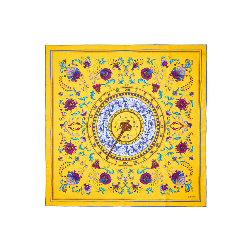 FOULARD IN SETA 90 GIALLO