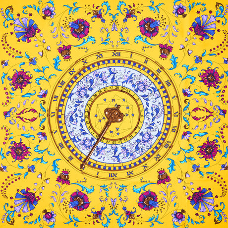 FOULARD IN SETA 90 GIALLO