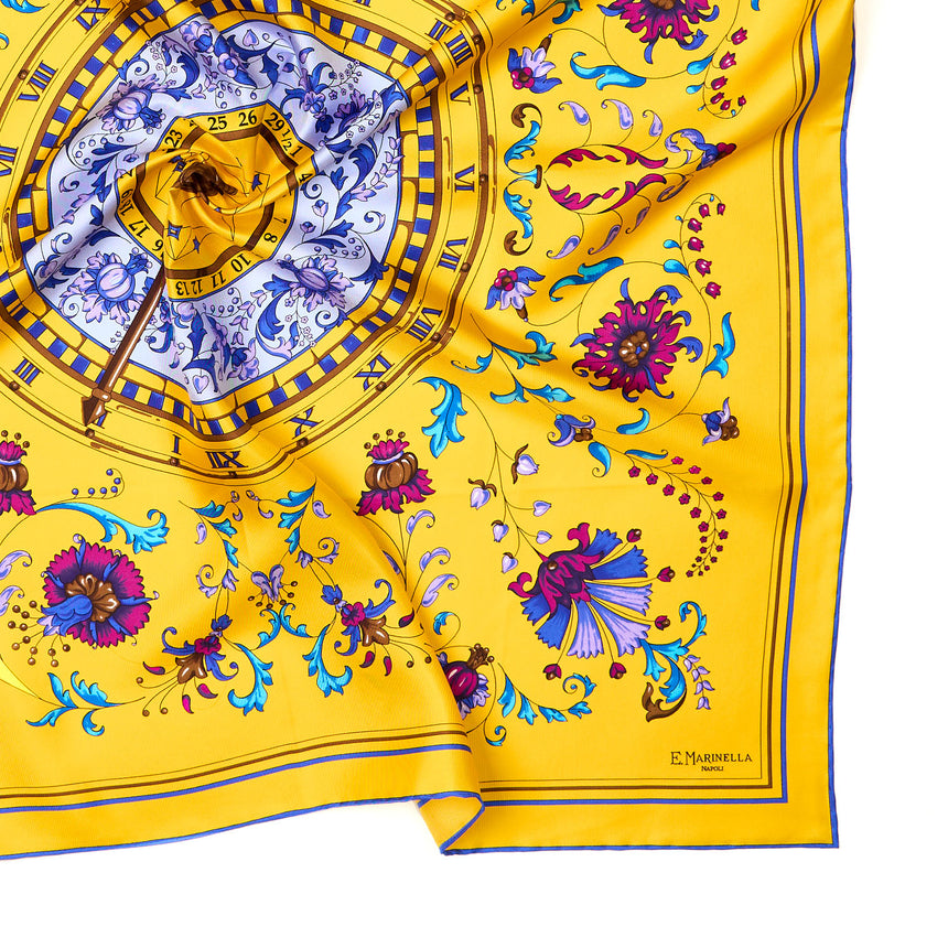 FOULARD IN SETA 90 GIALLO