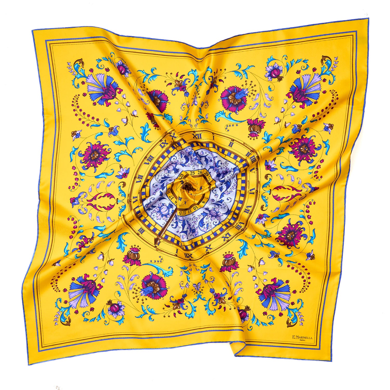 Yellow Silk Scarf 90 - A Summer In Capri – E.Marinella