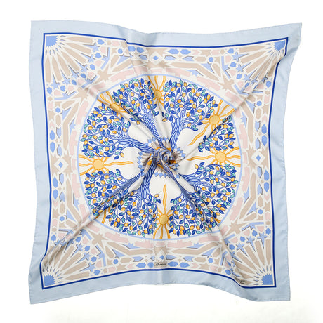 FOULARD IN SETA 90 AZZURRO