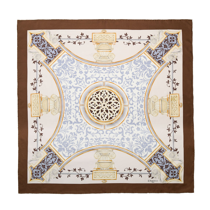 FOULARD IN SETA 90 MARRONE CHIARO