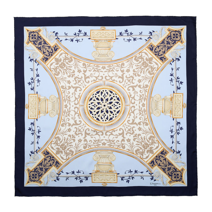 BLUE SILK SCARF 90