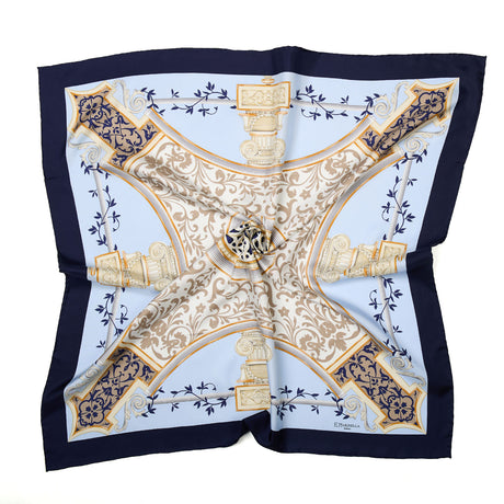 FOULARD IN SETA 90 BLU