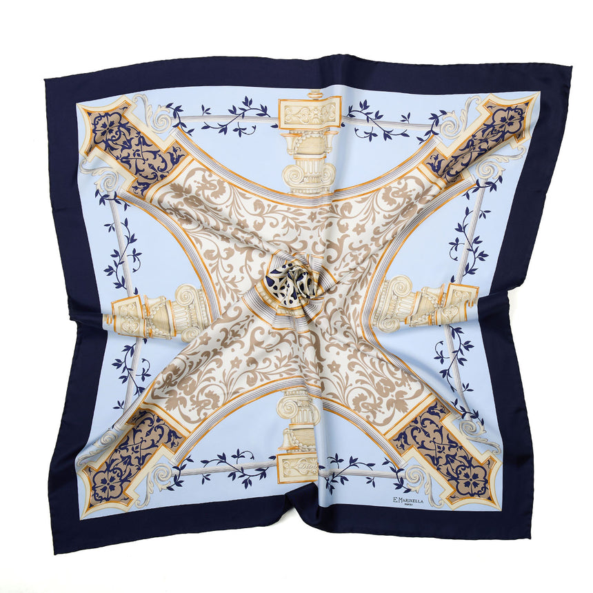 BLUE SILK SCARF 90