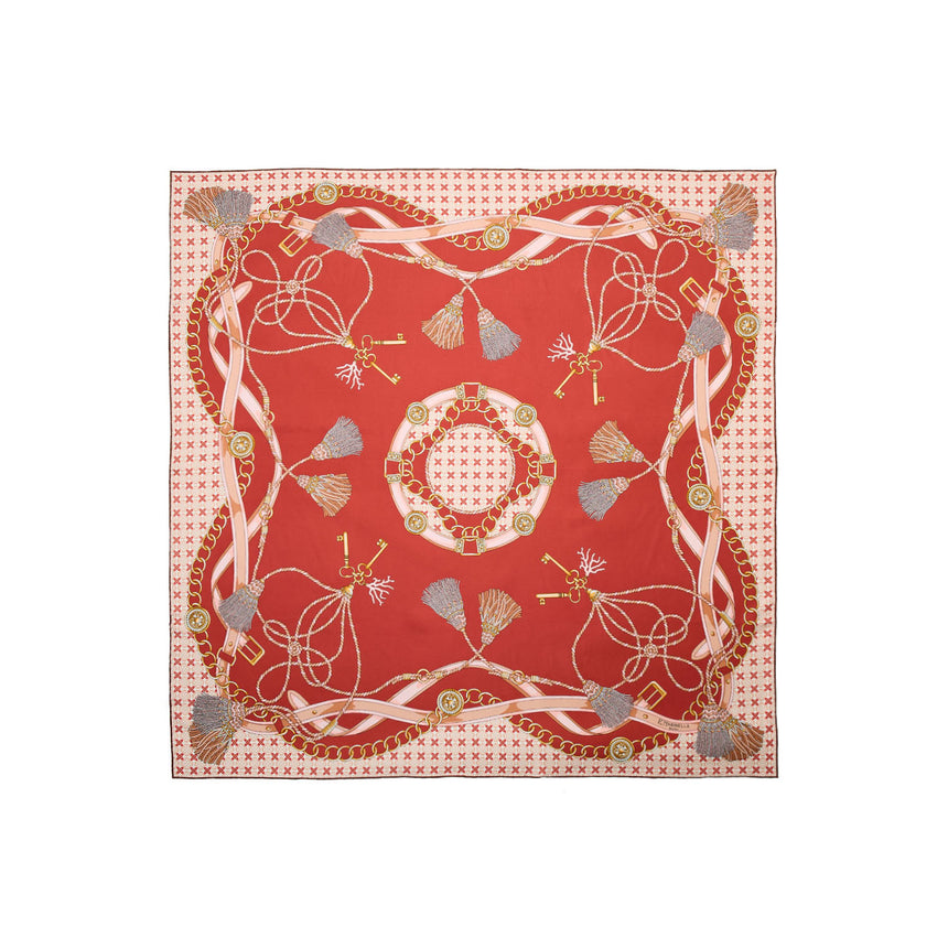 FOULARD IN SETA 90 MARRONE CHIARO