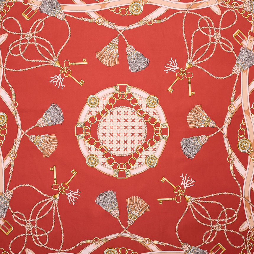 FOULARD IN SETA 90 MARRONE CHIARO