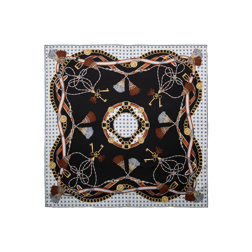 FOULARD IN SETA 90 NERO