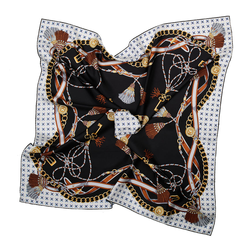 FOULARD IN SETA 90 NERO