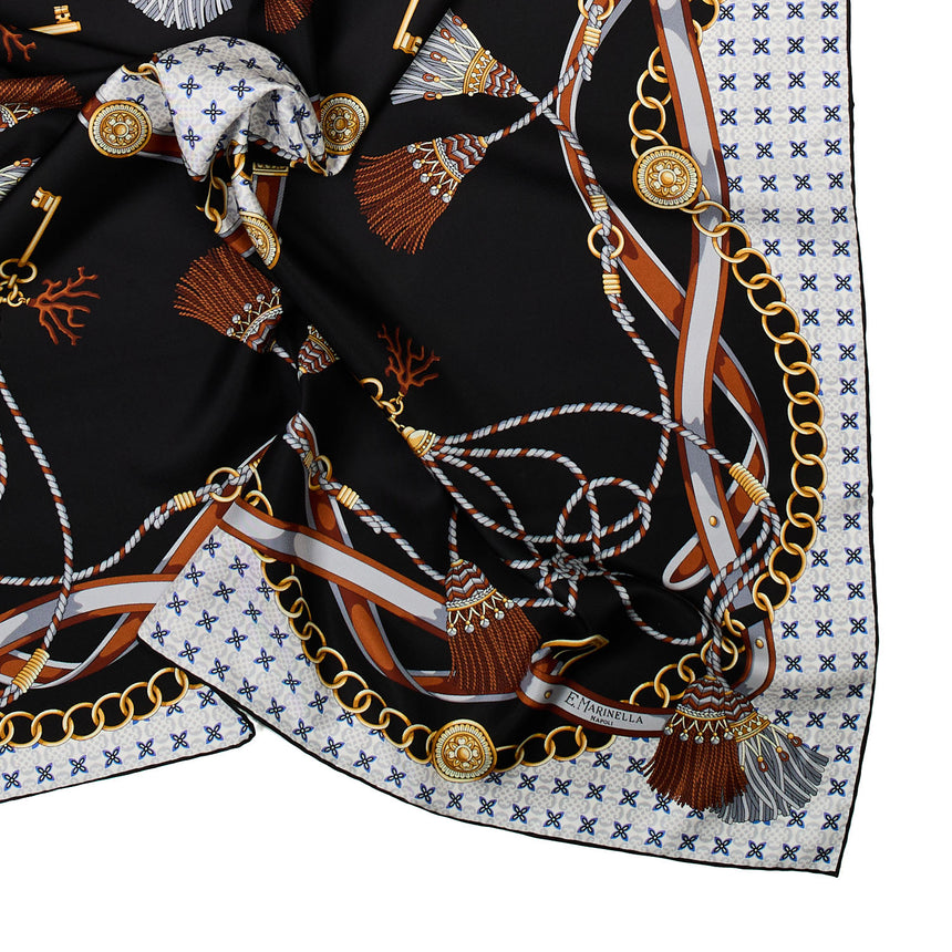 FOULARD IN SETA 90 NERO