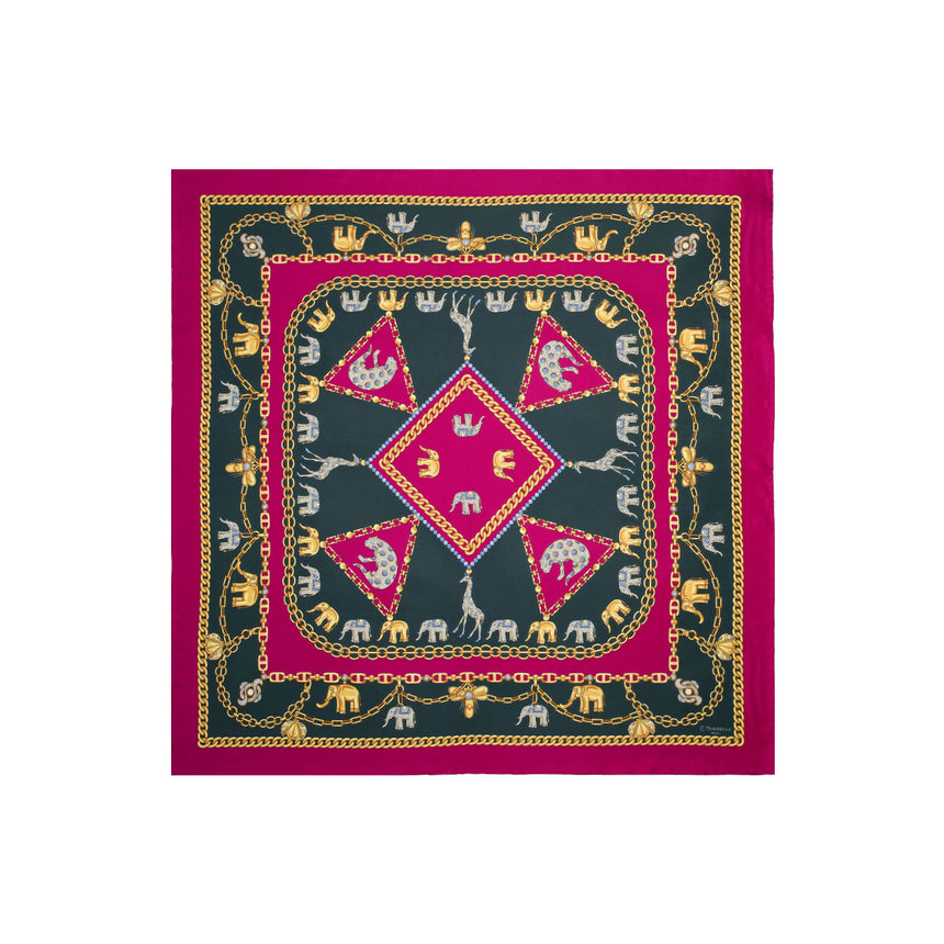 FOULARD IN SETA 90 FUCSIA