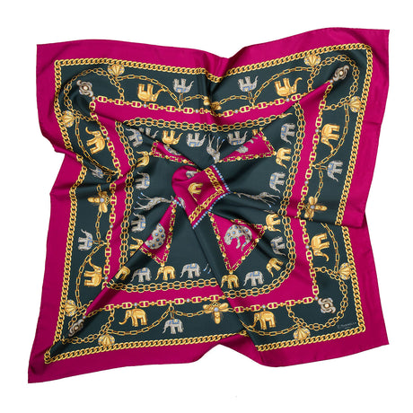 FUCHSIA SILK SCARF 90