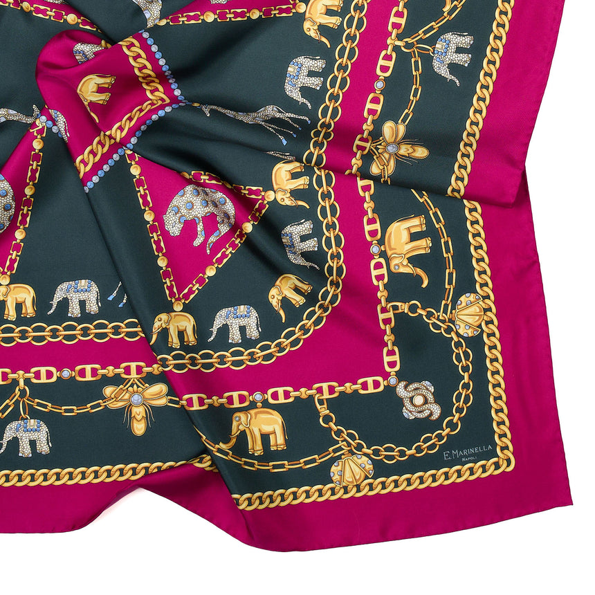 FUCHSIA SILK SCARF 90