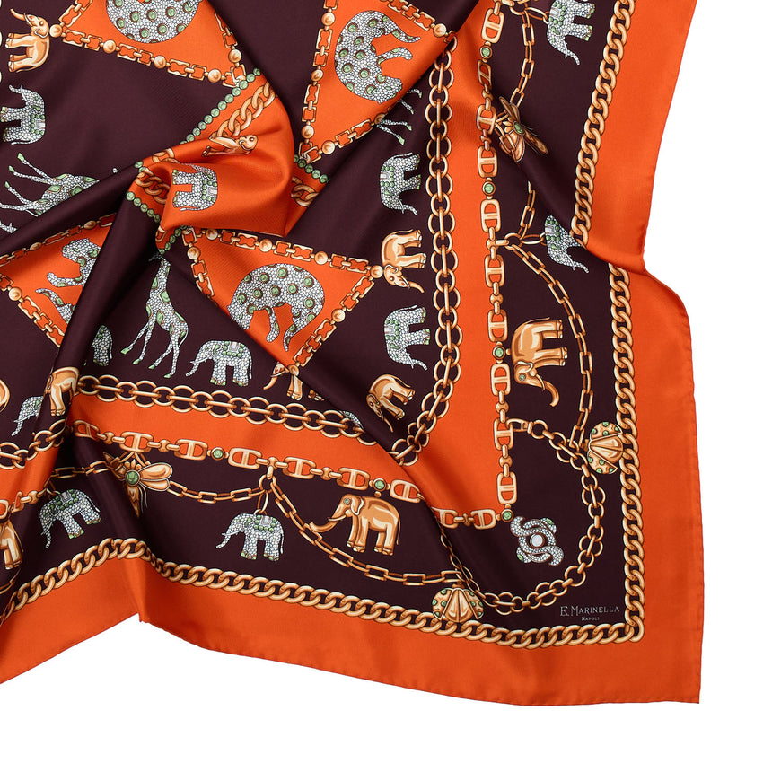 ORANGE SILK SCARF 90
