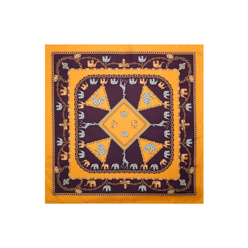 FOULARD IN SETA 90 GIALLO