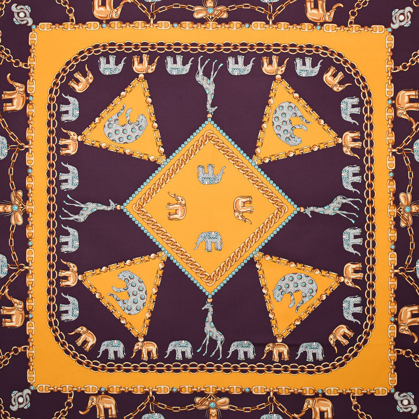 FOULARD IN SETA 90 GIALLO