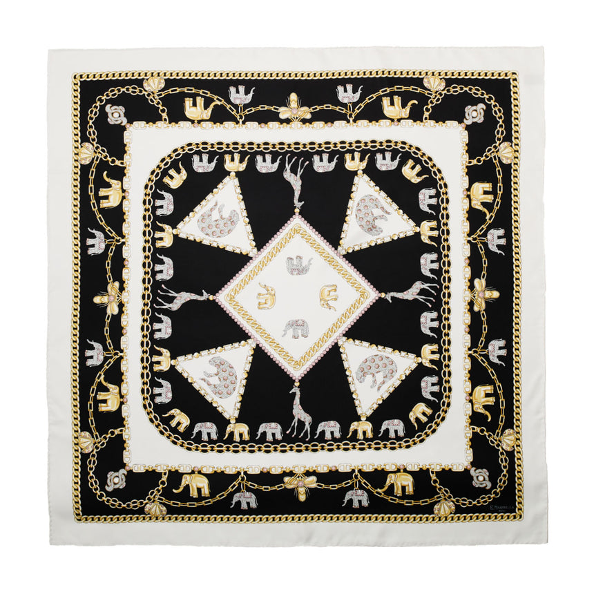 FOULARD IN SETA 90 BIANCO