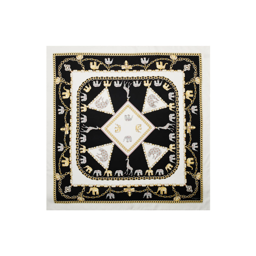 FOULARD IN SETA 90 BIANCO