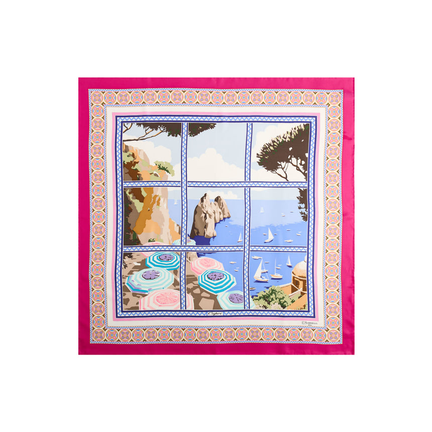 FOULARD IN SETA 90 FUCSIA