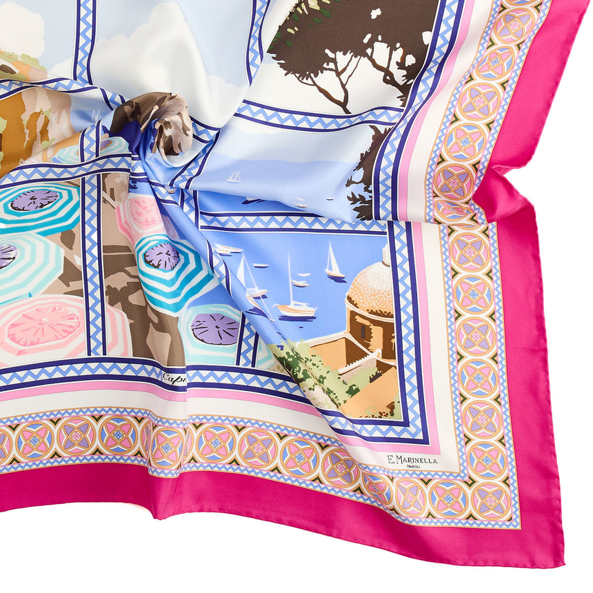 FOULARD IN SETA 90 FUCSIA