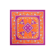 orange_and_fuchsia_silk_scarf_90_lucky_elephants_full_front_view
