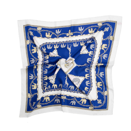 FOULARD IN SETA 90 BLU